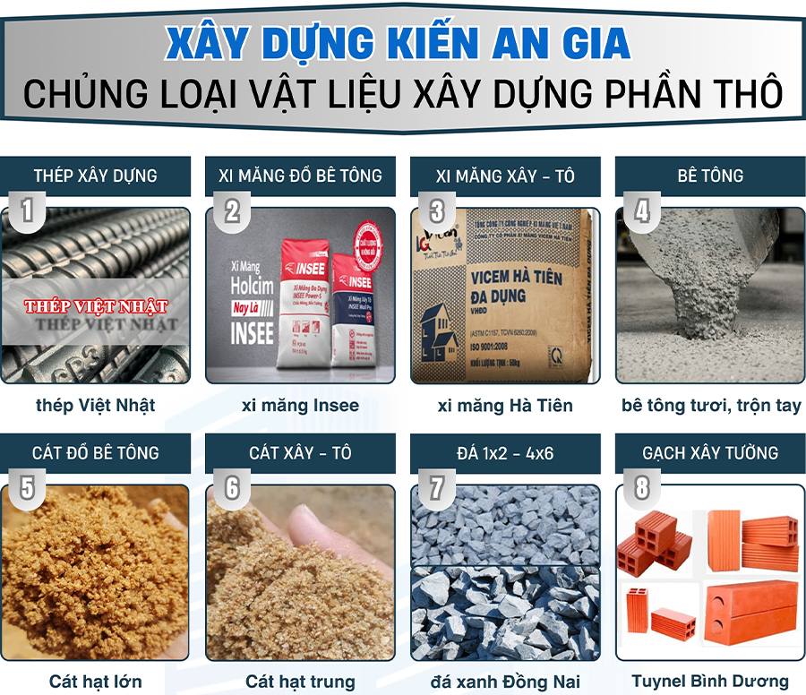 Vật liệu sửa chữa nhà phần thô 01