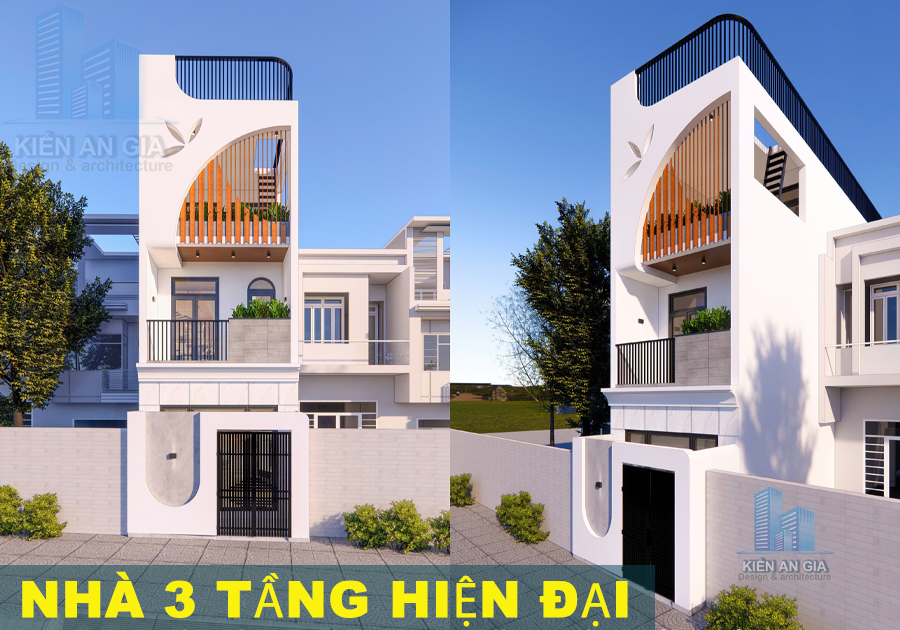 Thiết Kế Nhà 3 Tầng Hiện Đại 4x16m